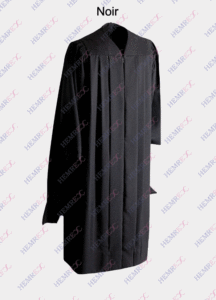 robe pour master longues manches de couleur noir