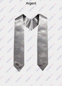 écharpe polyester satiné gris argenté