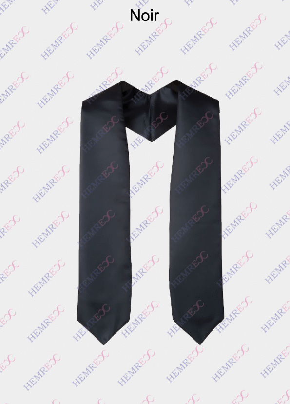 écharpe polyester satiné noire