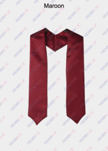 plain graduation stole maroon