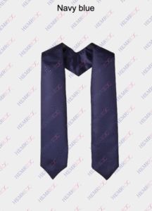 plain graduation stole navy blue
