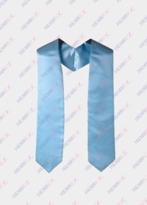 plain graduation stole sky blue