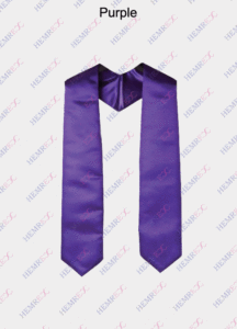 plain graduation stole purple