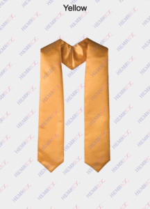 plain graduation stole yellow