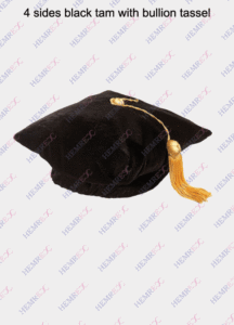 Graduation tam 4 sided black