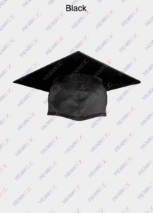 Graduation shiny finish cap black