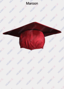 Graduation shiny finish cap maroon