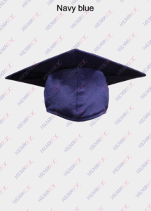 Graduation shiny finish cap navy blue