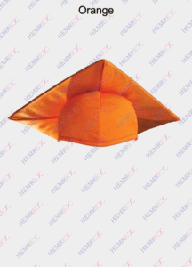 Graduation shiny finish cap orange