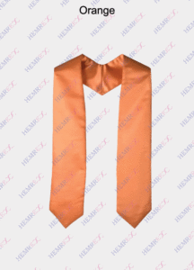 plain graduation stole orange
