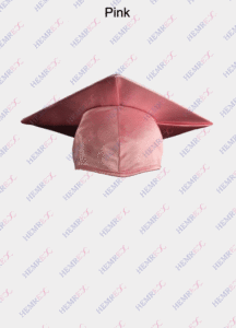 Graduation shiny finish cap pink