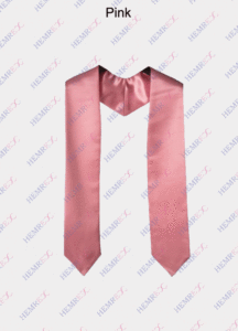 plain graduation stole pink