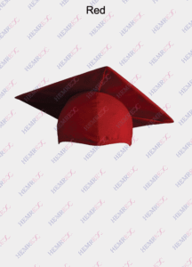 graduation matte finish cap red