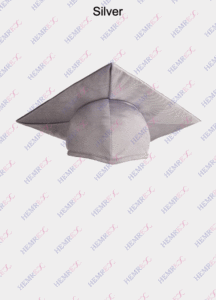 Graduation shiny finish cap silver