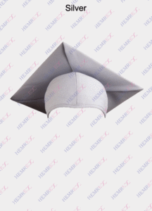 graduation matte finish cap silver