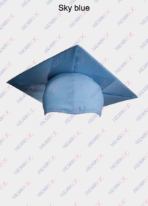 graduation matte finish cap sky blue