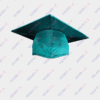 Graduation shiny finish cap turquoise