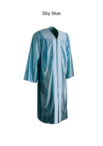 Academic shiny finish gown