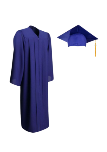 Academic matte finish gown